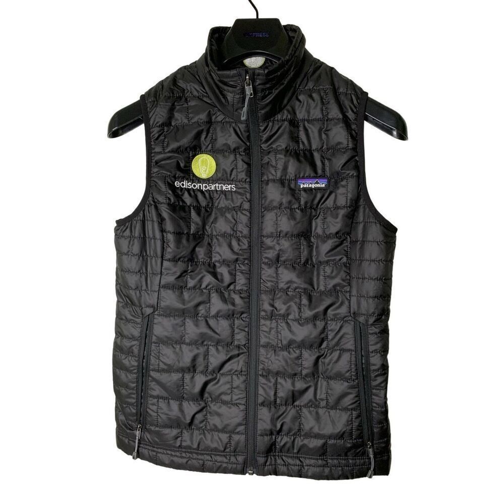 Patagonia nano puff quilted vest black logo women's size small NEW NWT 84247